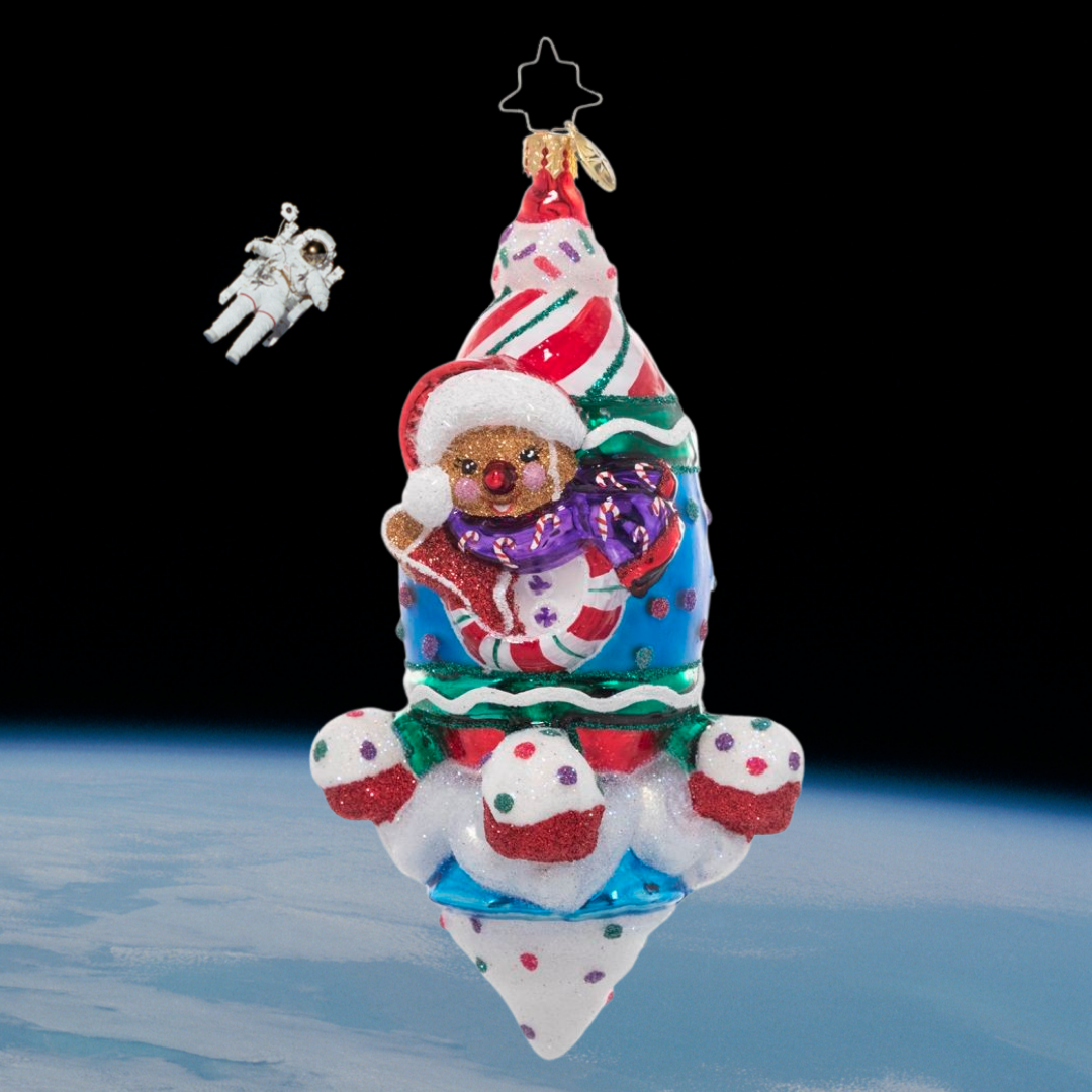 Radko Santa astronaut hotsell toys ornament glass vintage