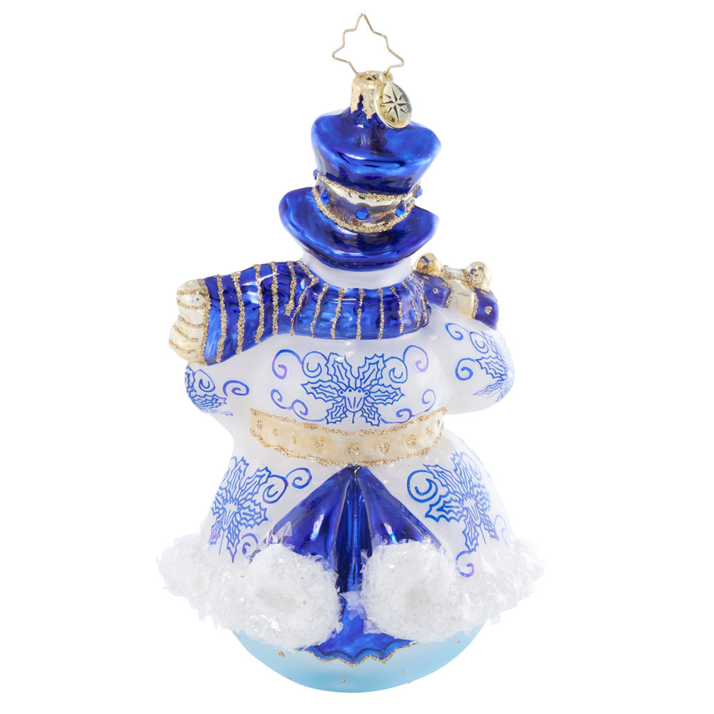 Back image - Charming Chinoiserie Snowman - (Snowman ornament)