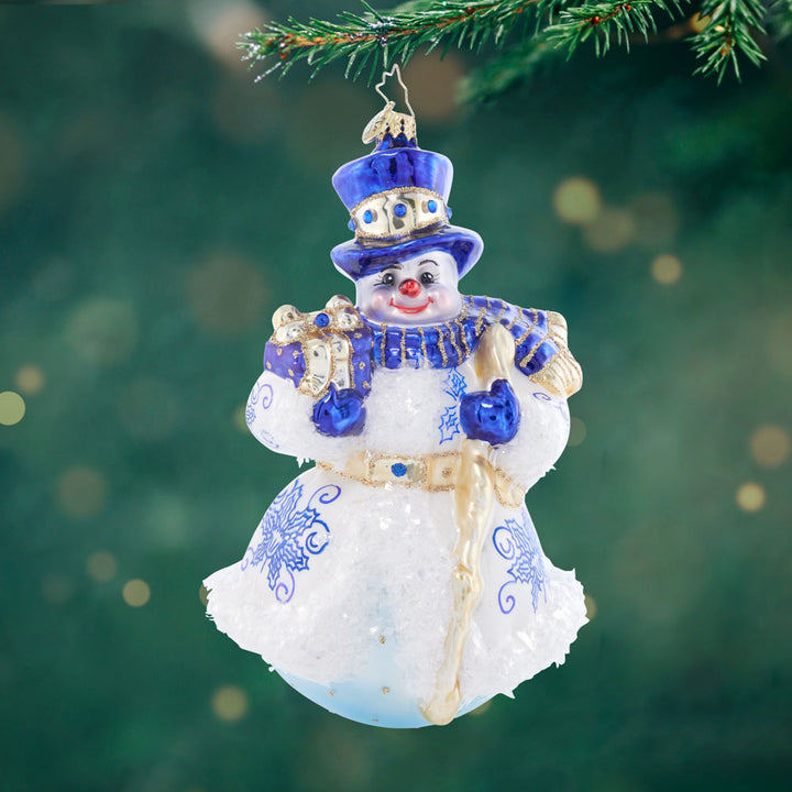 Front image - Charming Chinoiserie Snowman - (Snowman ornament)