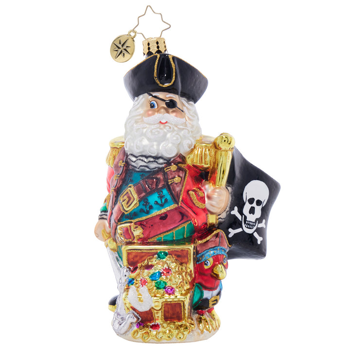 Front image - Swashbuckler Santa - (Pirate Santa ornament)