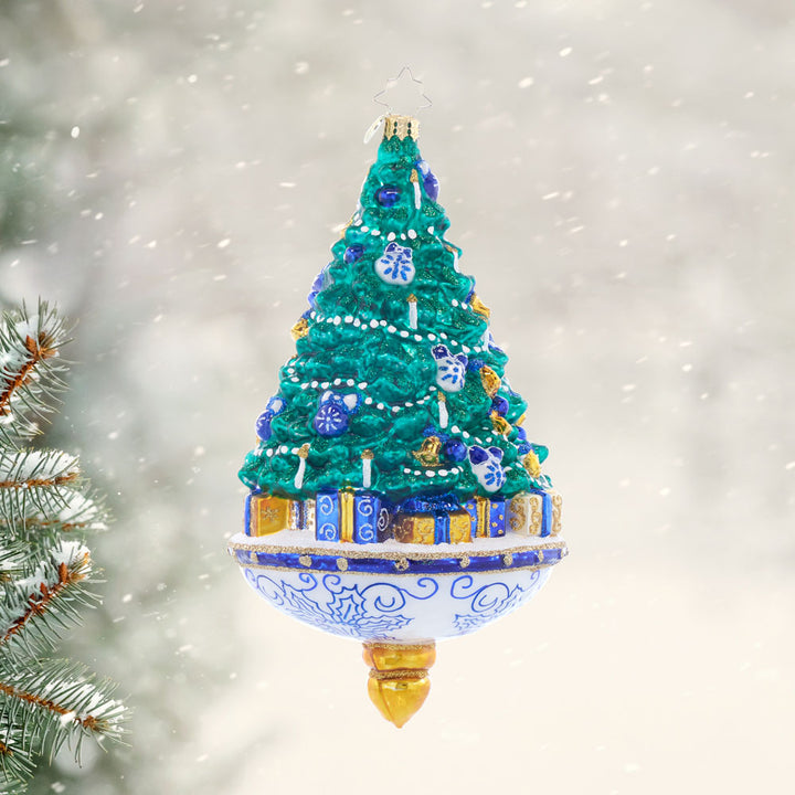 Front image - Chinoiserie Spruce - (Christmas Tree ornament)