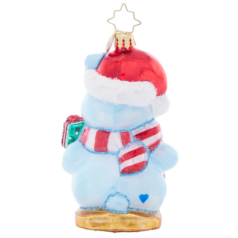 Back image - Christmas Wishes Bear - (Care Bear ornament)