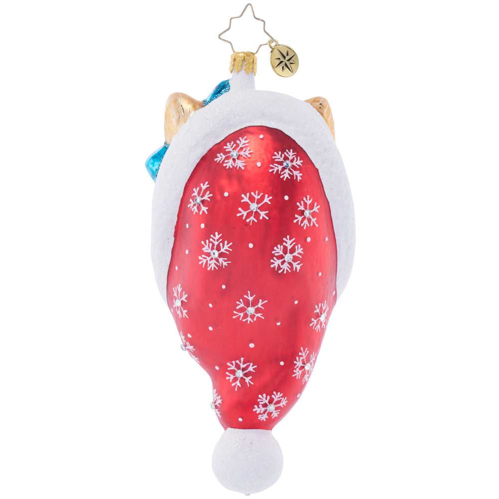 Back image - Cutie Corgi Claus - (Dog ornament)