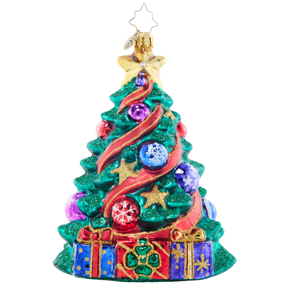 Front image- Wintery Tannenbaum- (Classic Christmas Tree ornament)