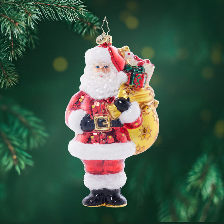 Front image - Santa's Merry Delivery - (Santa ornament)