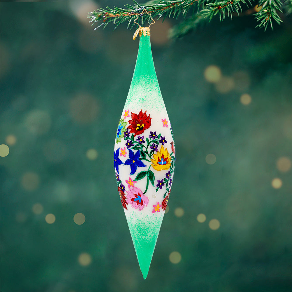 Front image - Green Holiday Gleamings - Icicle ornaments) 