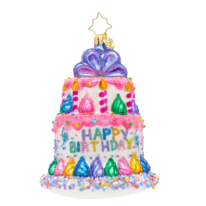 Front image - Birthday Bash Bauble - (Happy Birthday Christmas)