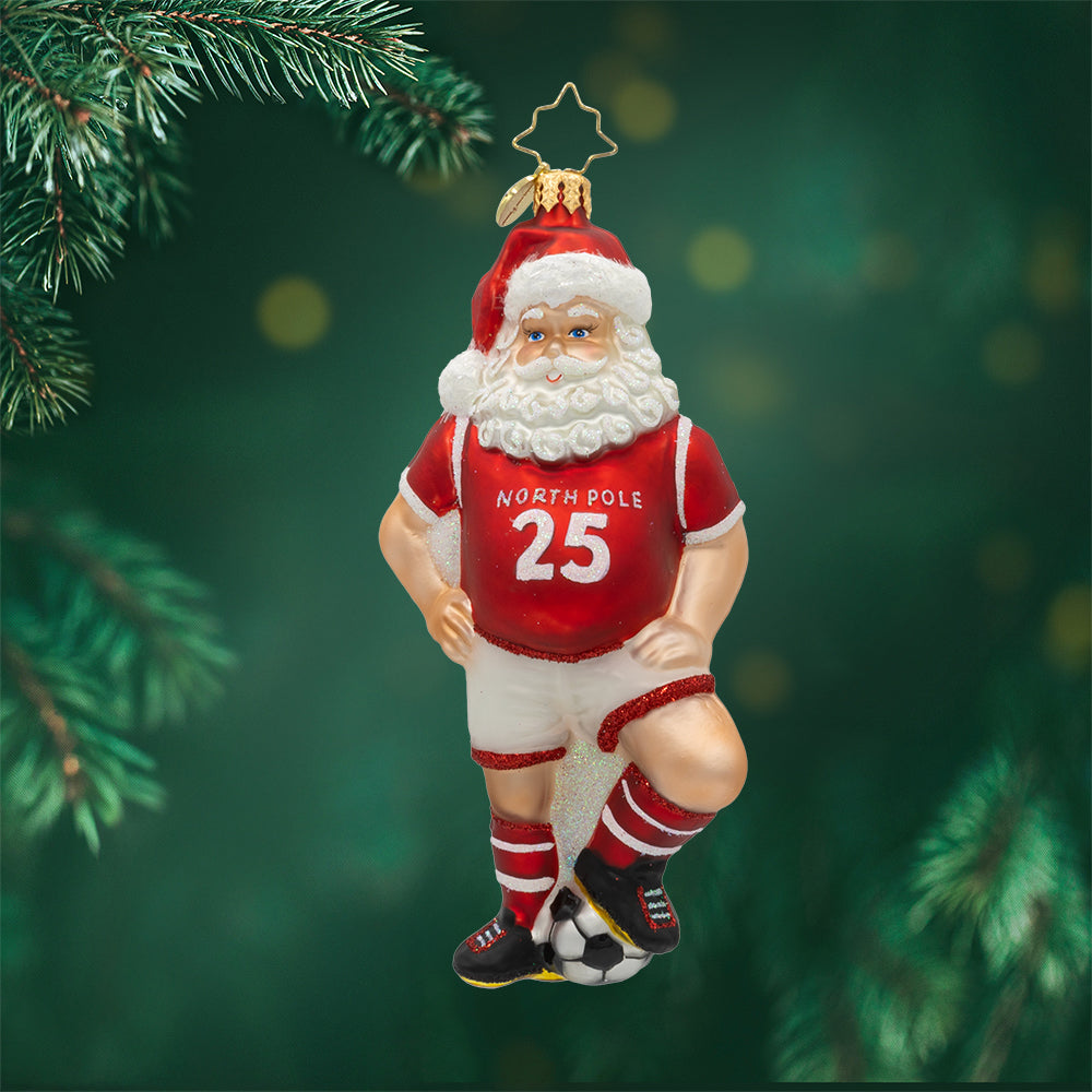 Front image - The Jolly Goalkeeper - (Santa Claus ornaments)