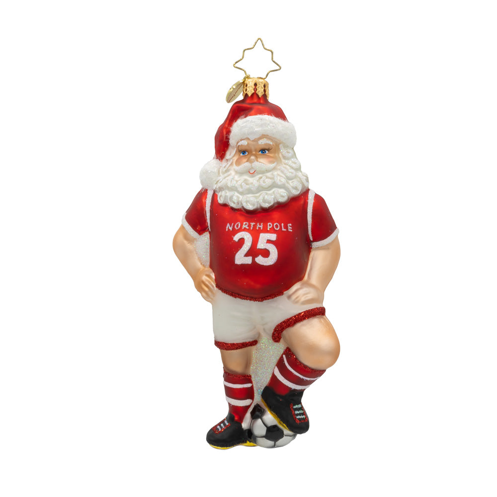 Front image - The Jolly Goalkeeper - (Santa Claus ornaments)