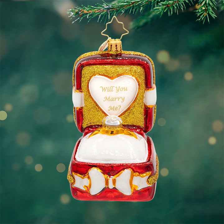 Front image - Love's Sparkling Promise - (Engagement ornament) 