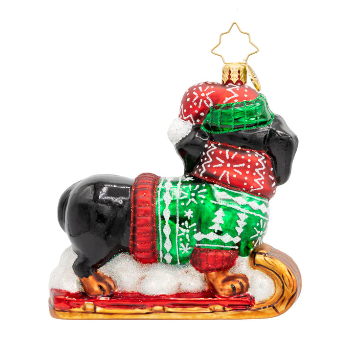 Back image - Dapper Dachshund - (Dog ornaments)