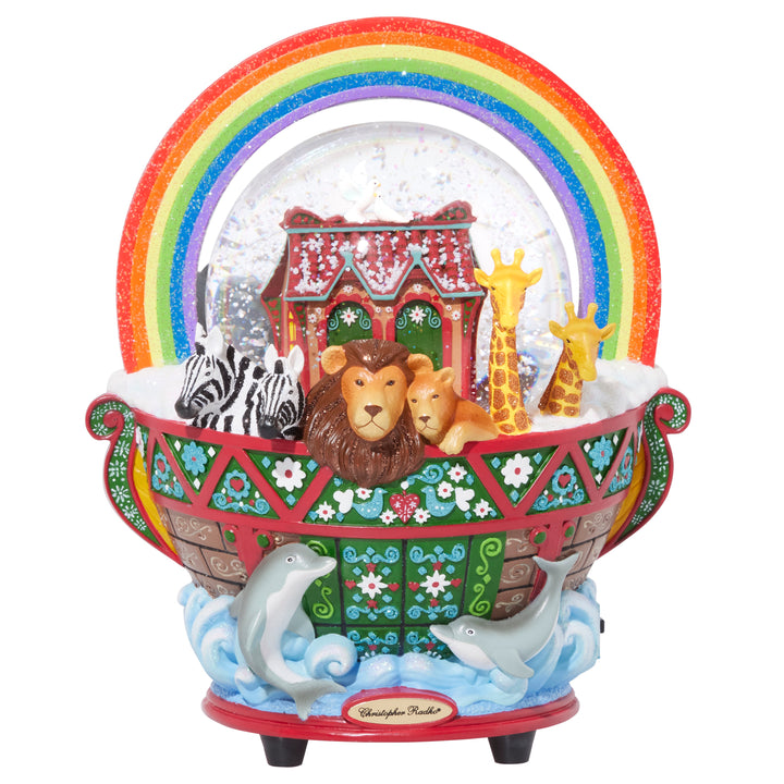 Noah's Ark Snow Globe featuring animals