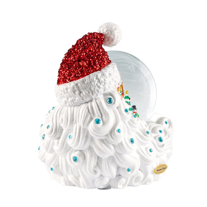 Crescent Santa Village Snowglobe