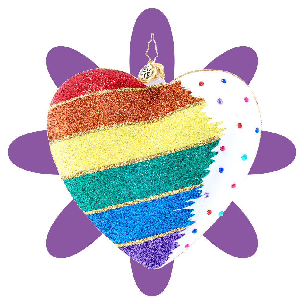 LGBTQ+ Charity Ornament - Equality in Every Heartbeat