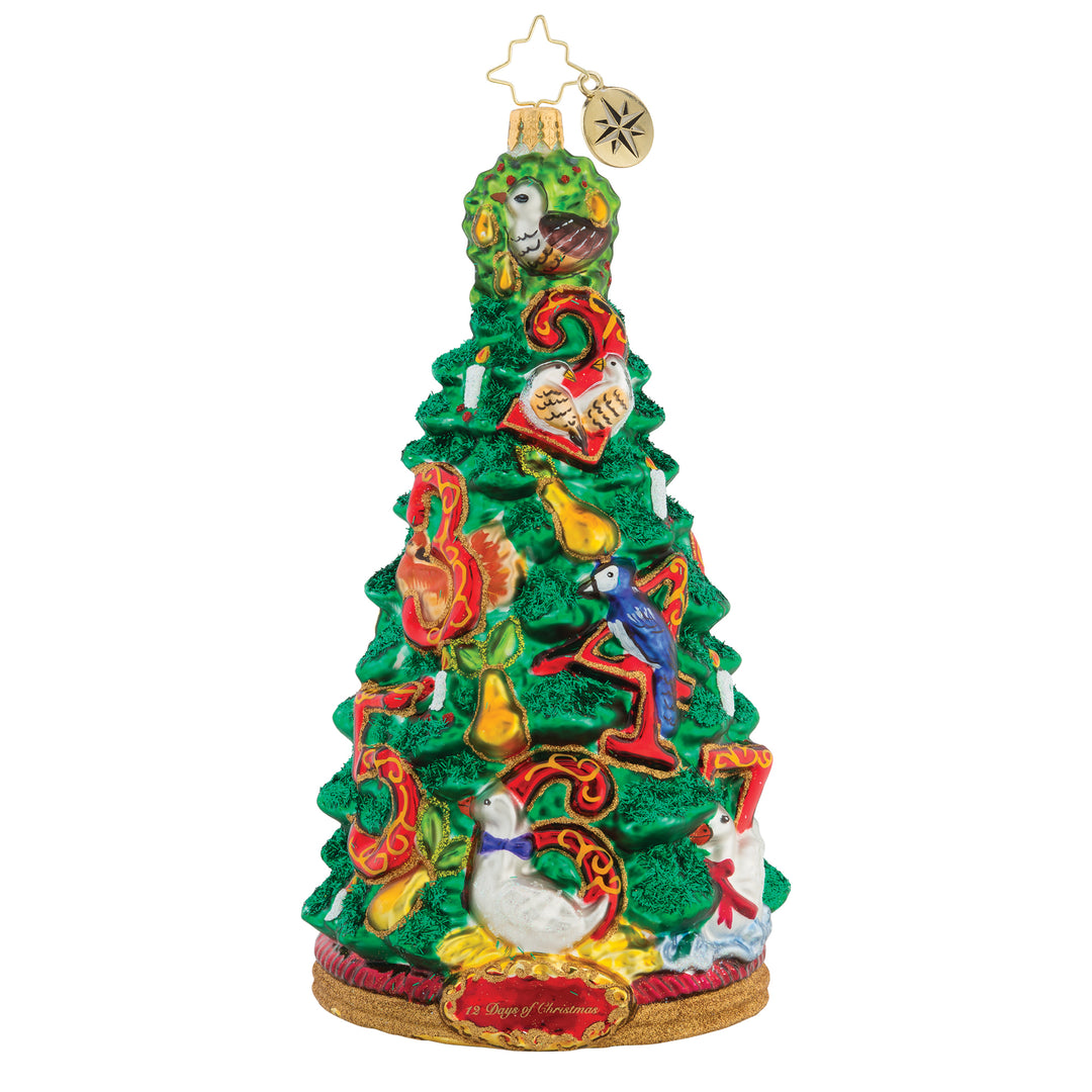 Ornament Description - Pear Tree Promises: A partridge in a pear tree is only the beginning with this 12 Days of Christmas tree. It's overflowing with all things worthy of the happy refrain!