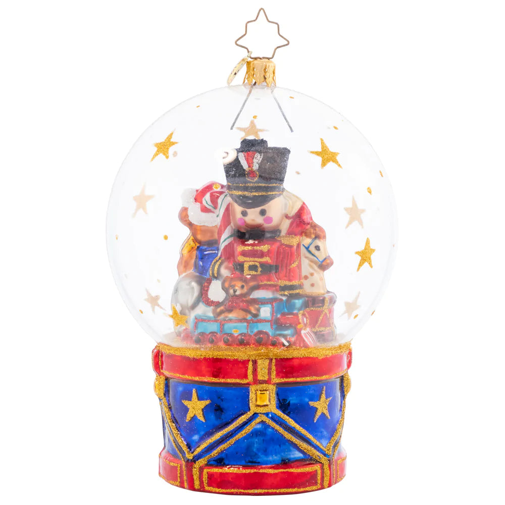 Large Snow Globe with Teddy Bear and Gifts in Obernai