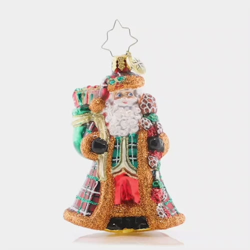 Perfectly Plaid Santa Gem